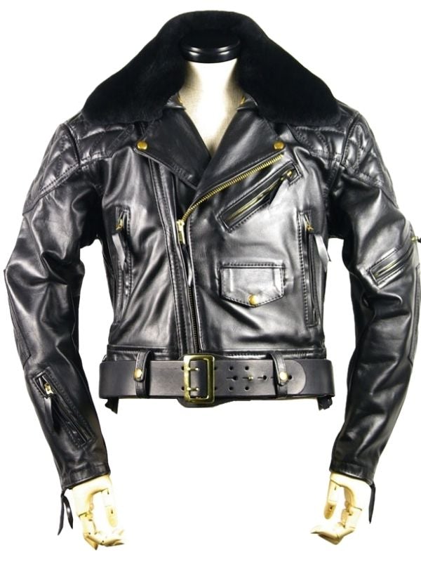 Leather Uniform Jacket with Back Panel Pad