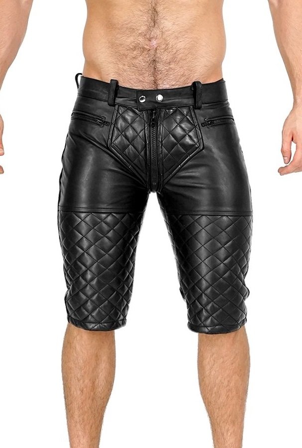 Gepolsterte Shorts aus Leder