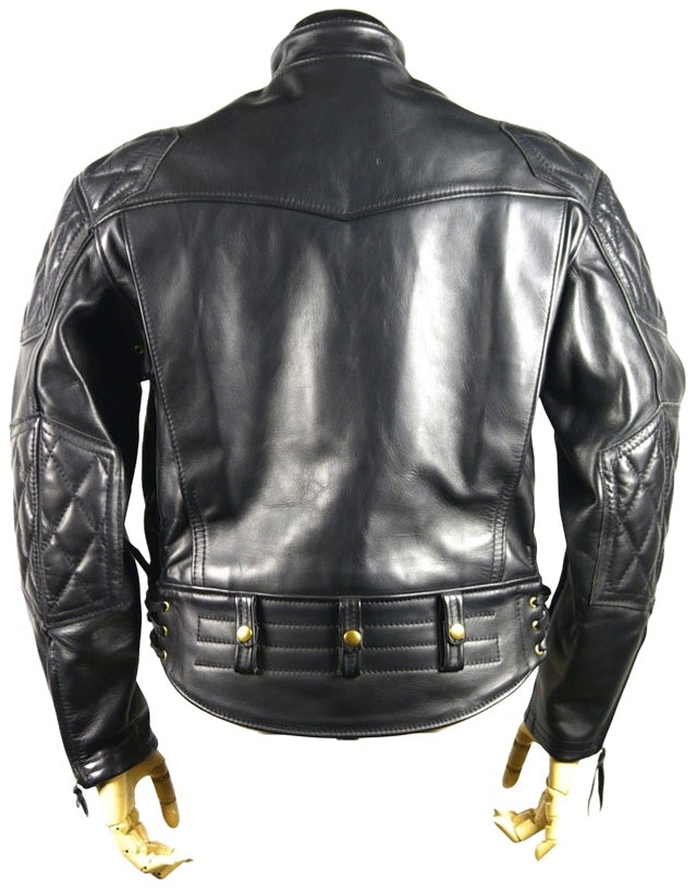 Cowhide Leather Padded Jacket