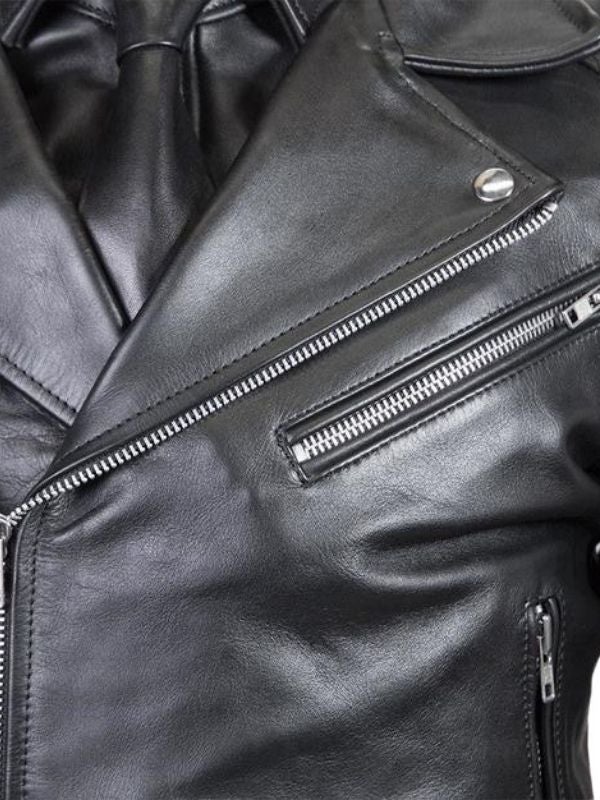 Bikerjacke aus echtem Leder für Herren