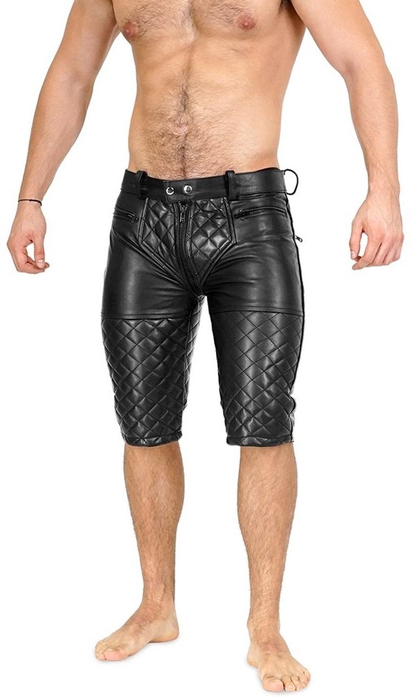 Gepolsterte Shorts aus Leder