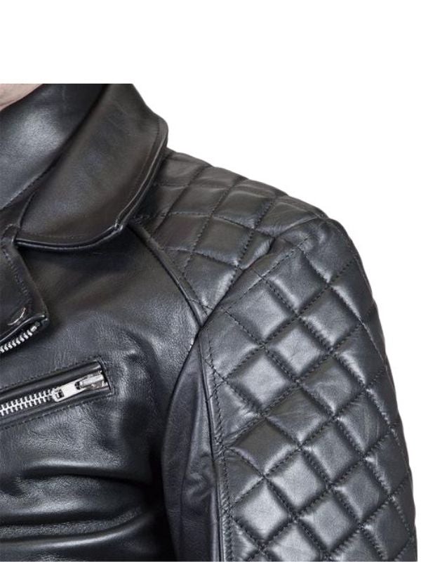 Bikerjacke aus echtem Leder für Herren