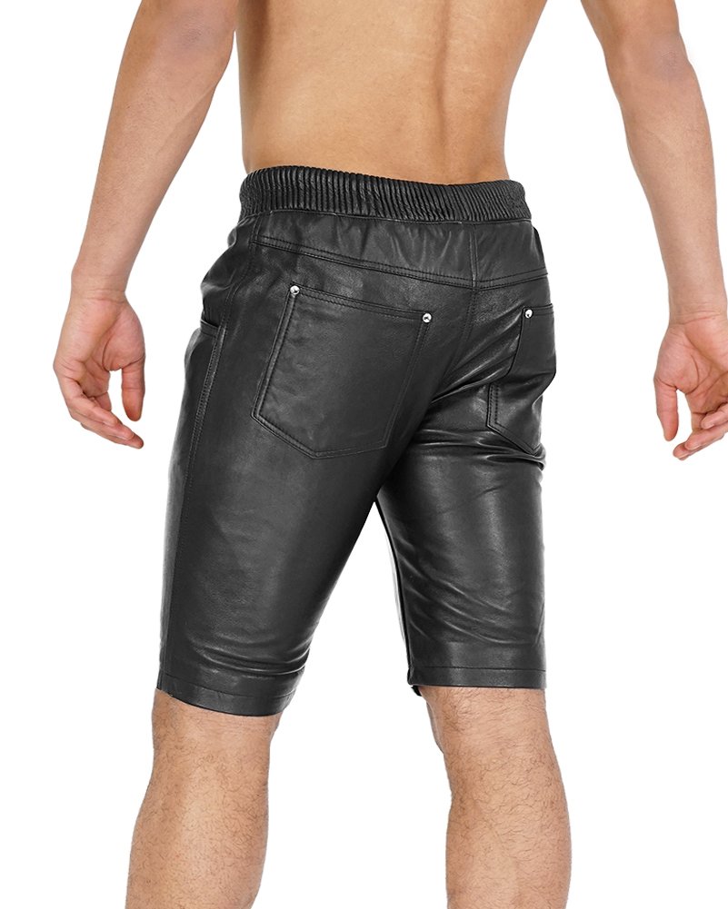 Joggingshorts aus Leder