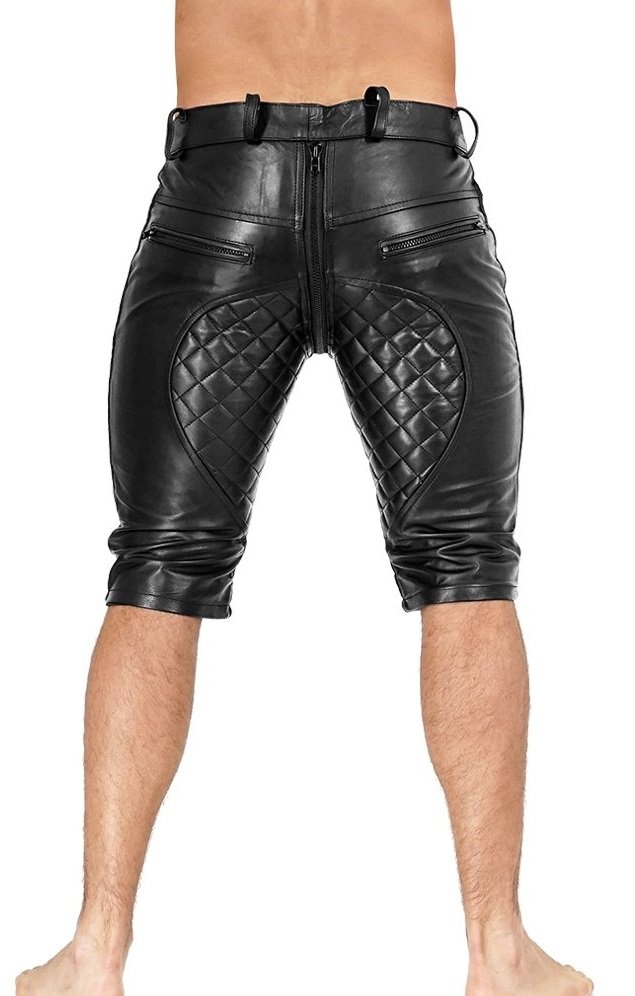 Gepolsterte Shorts aus Leder