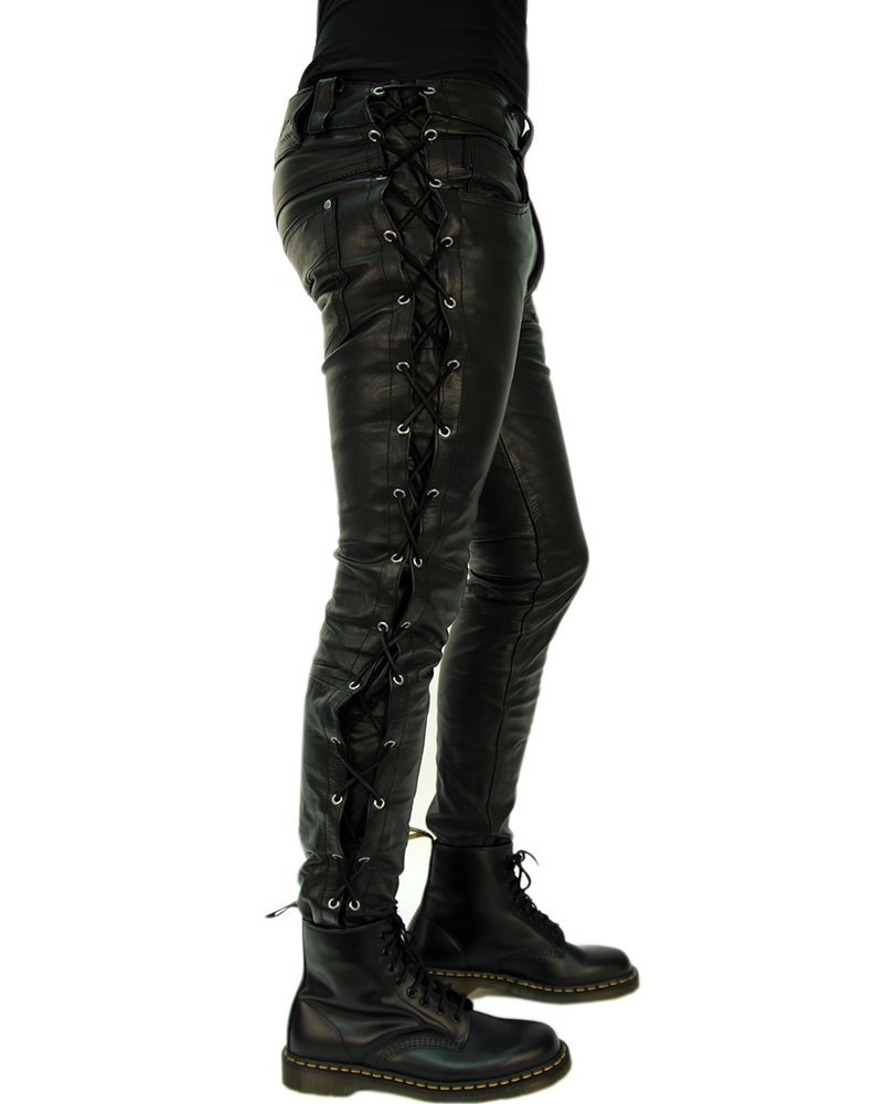 Biker's Side Laced Leather Pants – Premium Anilinleder