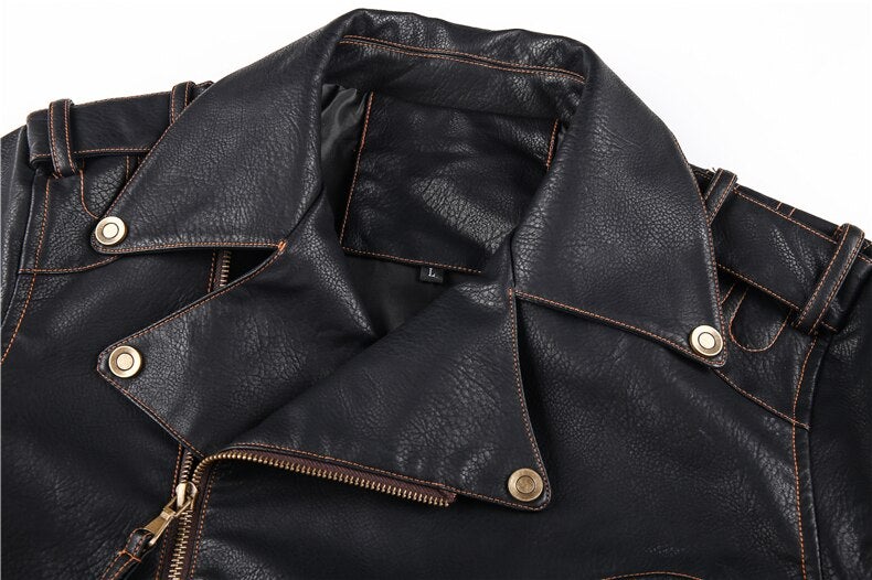 Original Cowhide Leather Uniform jacket