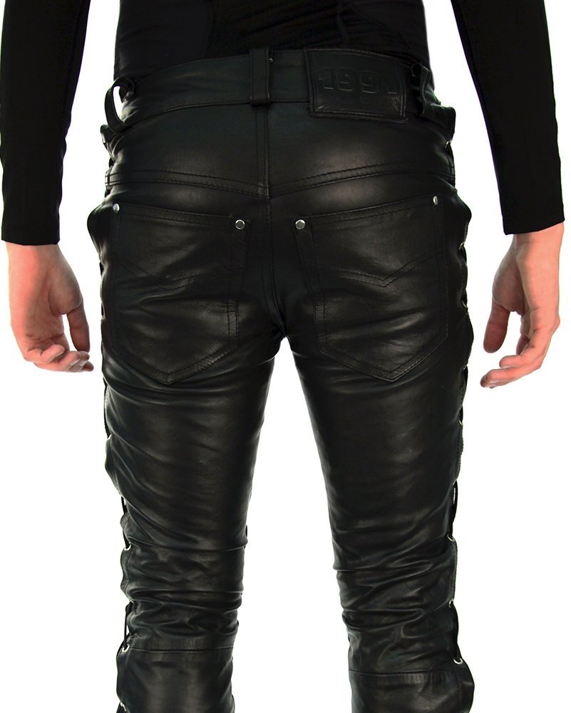 Biker's Side Laced Leather Pants – Premium Anilinleder