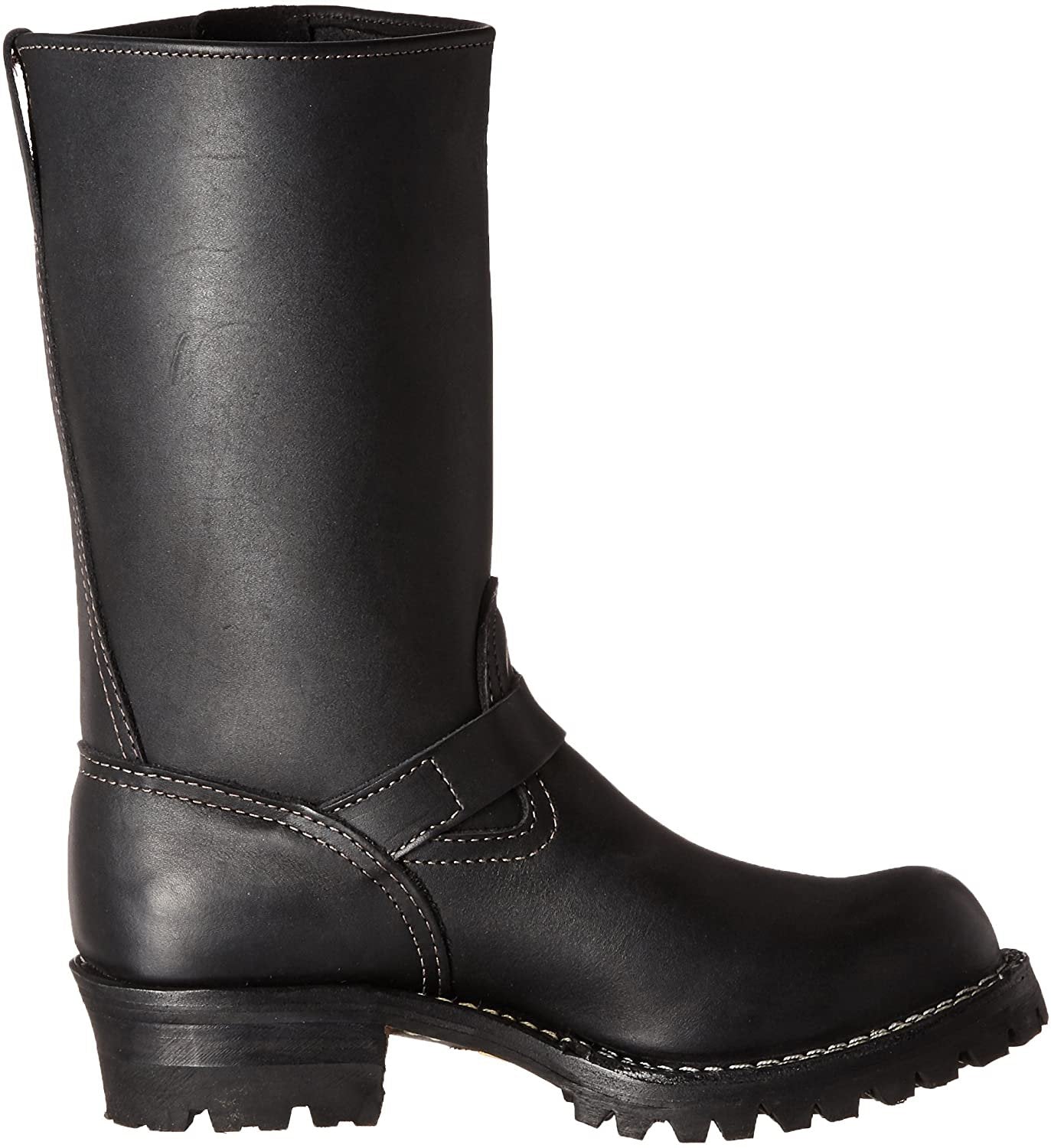 Schwarze Boss-Stiefel aus Leder mit halbhohem Schaft