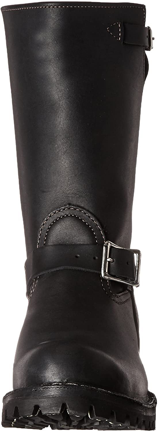 Schwarze Boss-Stiefel aus Leder mit halbhohem Schaft