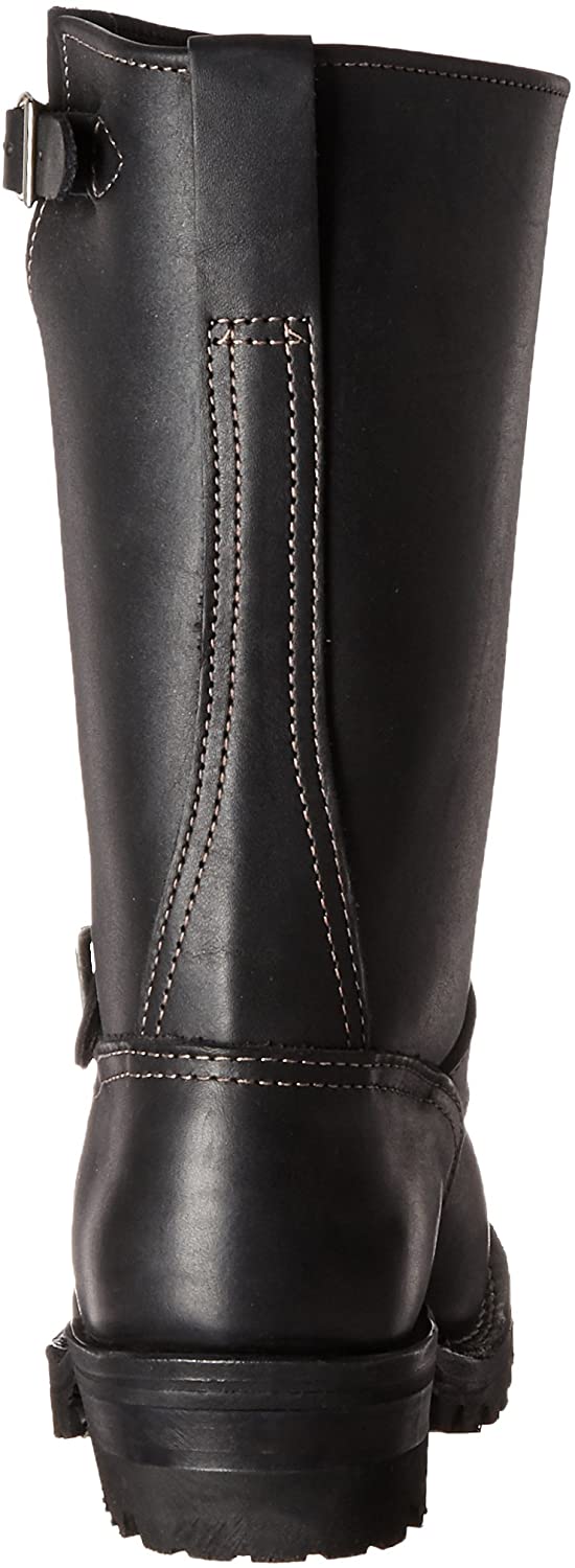 Schwarze Boss-Stiefel aus Leder mit halbhohem Schaft