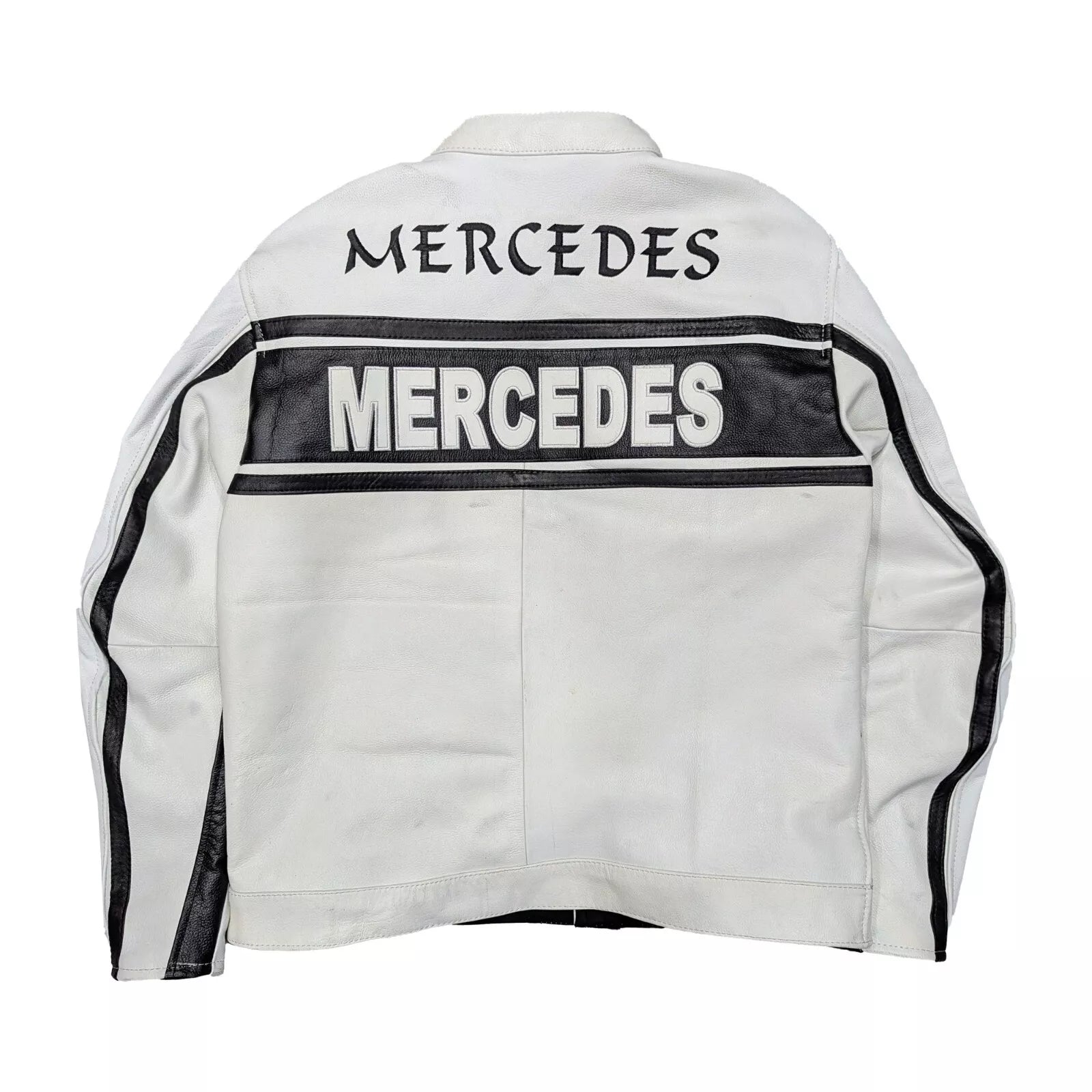 Mercedes-Benz Luxury Leather Jacket – Classic Branded Men’s Outerwear