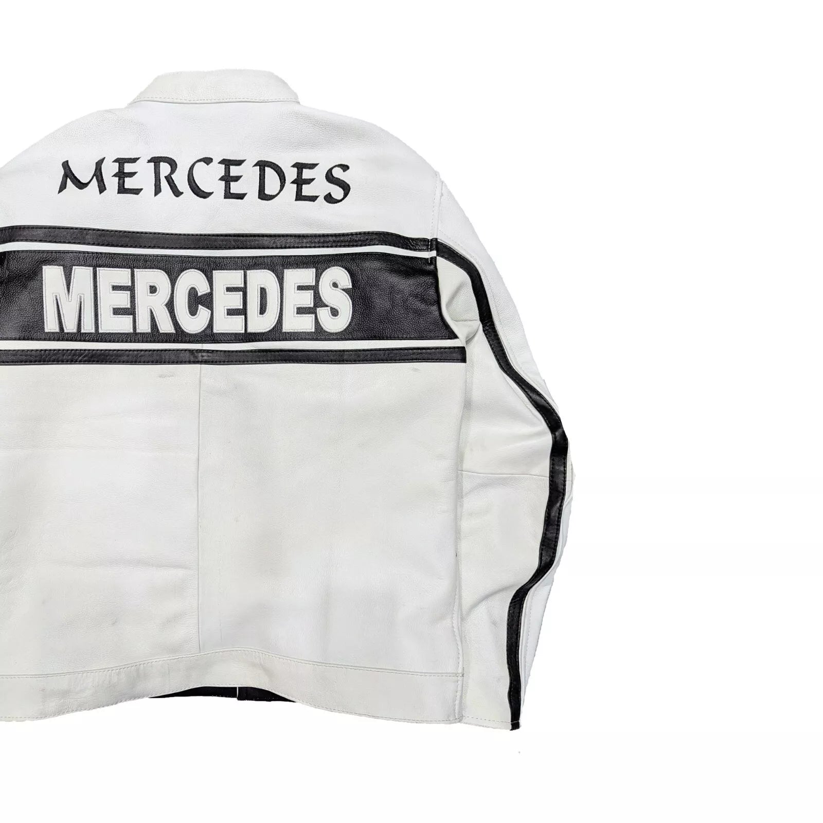 Mercedes-Benz Luxury Leather Jacket – Classic Branded Men’s Outerwear